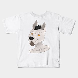 Anthro snow fox face Kids T-Shirt